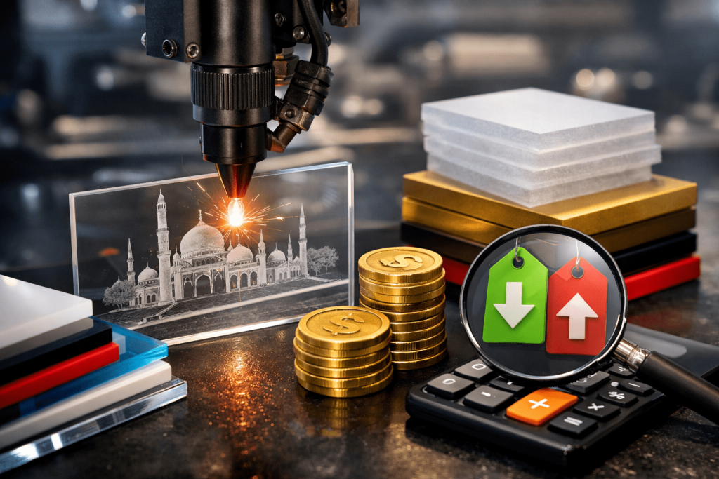 قیمت حکاکی لیزر روی پلکسی